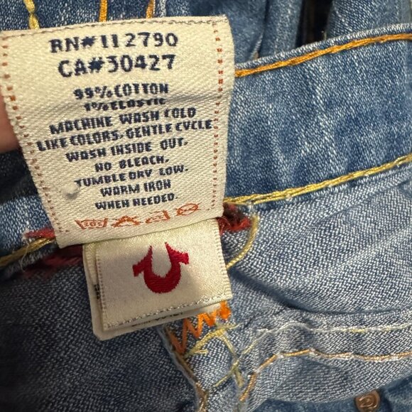 True Religion Joey Super T Women’s Straight Leg Jeans, Y2K Aesthetic - Picture 9 of 9